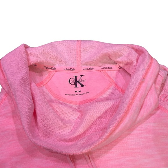 CALVIN KLEIN PINK COWL-NECK PULLOVER LIGHTWEIGHT SWEATER SIZE M - Picture 6 of 9